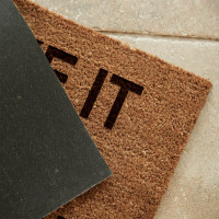 personalised we like it dirty doormat