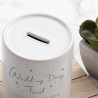 personalised Wedding Day Fund Personalised Money Box