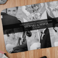 Wedding 6 Photo Collage Blanket