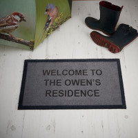 personalised welcome to doormat