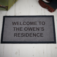 personalised welcome to doormat