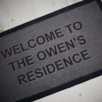 personalised welcome to doormat