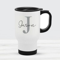 Black Handle Travel Mug