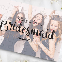 personalised Be My Bridesmaid Photo Jigsaw Puzzle