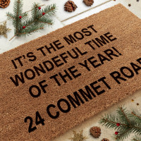 personalised Wonderful Time Of The Year Coir Doormat