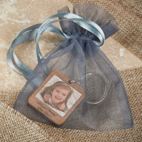 personalised wooden photo keyring