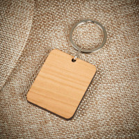 personalised wooden photo keyring