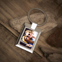 Personalised Friend Photo Upload Metal Keyring