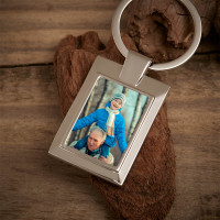 Personalised Grandad Photo Upload Metal Keyring