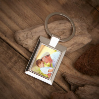 Personalised Grandad Photo Upload Metal Keyring