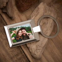 Personalised Husband Photo Upload Metal Keyring