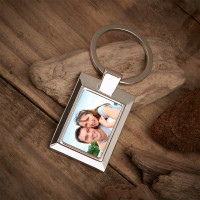 Personalised Wife Photo Upload Metal Keyring