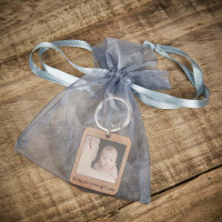 personalised wooden photo keyring