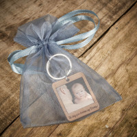 personalised wooden photo keyring