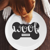 personalised woof plate