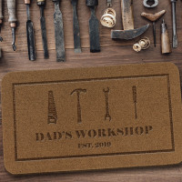 personalised Workshop Tools Outdoor Engraved Doormat