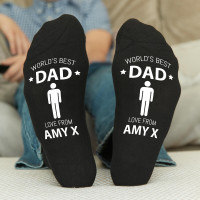 personalised worlds best dad socks