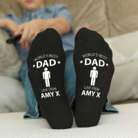 personalised worlds best dad socks