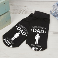 personalised worlds best dad socks