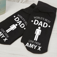 personalised worlds best dad socks