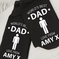 personalised worlds best dad socks