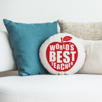 teacher apple round cushion