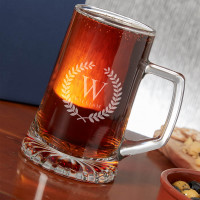 Personalised Wreath Design Pint Glass Tankard