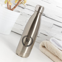 Personalised Wreath Monogram Water Bottle