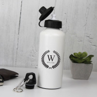 Personalised 600ml white water bottle