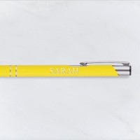 Yellow Engraved Pen