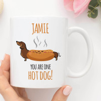 personalised one hot dog mug