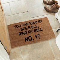 personalised Ring My Bell Coir Doormat