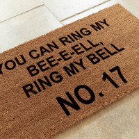 personalised Ring My Bell Coir Doormat