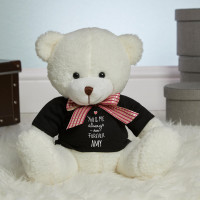 Personalised You and Me Cream Fluffy Teddy Bear