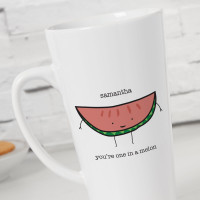 personalised You're One in a Melon Tall Latte Mug