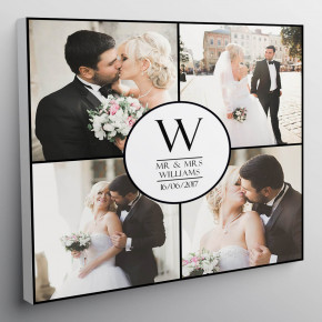 12x12" Wedding Photo Collage Canvas