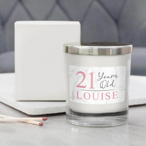 Pink 21 Years Old Birthday Candle
