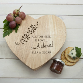 'All You Need is Love' Heart Cheese Board