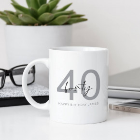 40th Birthday Message Mug