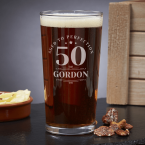 50 Aged to Perfection Pint Glass