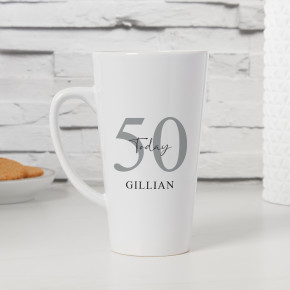 50th Birthday Today Tall Latte Mug