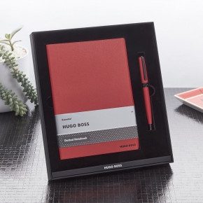 Hugo Boss Essential Gift Set - Red Ballpoint Pen & Notebook