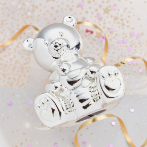 Silver Plated Bear Money Box