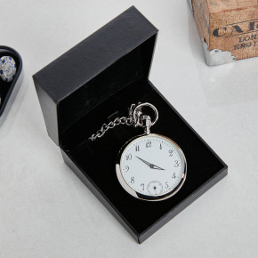 Silver Coloured Open Faced Pocket Watch