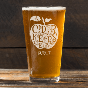 Cider Keeps The Doctor Away Pint Glass