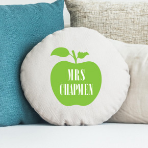 Teacher's Apple Round Cushion 18"