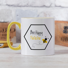  Buzzing Bee Happy Yellow Two Tone Mug