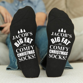  Big Comfy Christmas Black Socks