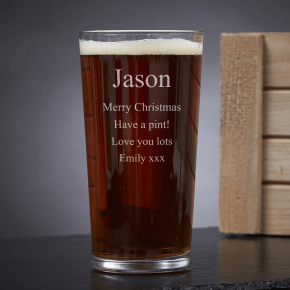 Christmas Message Pint Glass