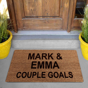 Couple Goals Natural Coir Doormat